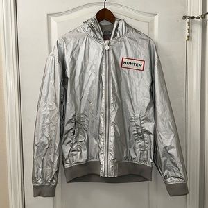 Hunter for Target Silver Hooded Windbreaker Jacket